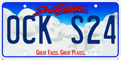 SD license plate 0CKS24