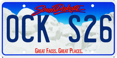 SD license plate 0CKS26
