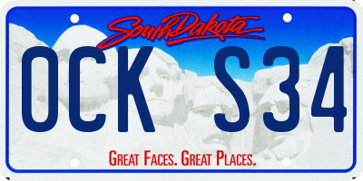 SD license plate 0CKS34