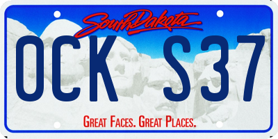 SD license plate 0CKS37