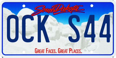 SD license plate 0CKS44