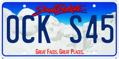 SD license plate 0CKS45