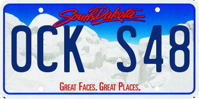 SD license plate 0CKS48