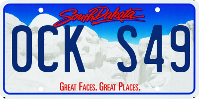 SD license plate 0CKS49