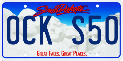 SD license plate 0CKS50