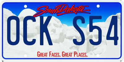SD license plate 0CKS54