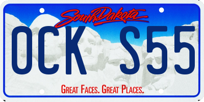 SD license plate 0CKS55