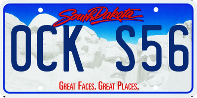 SD license plate 0CKS56