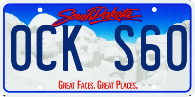 SD license plate 0CKS60