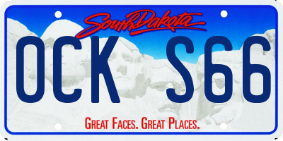 SD license plate 0CKS66