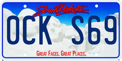 SD license plate 0CKS69