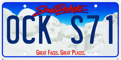 SD license plate 0CKS71