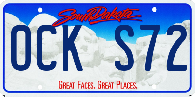 SD license plate 0CKS72