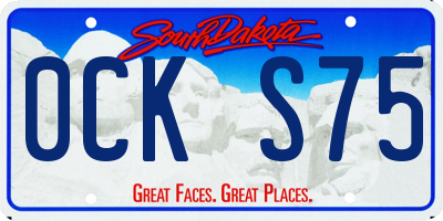 SD license plate 0CKS75