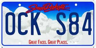 SD license plate 0CKS84