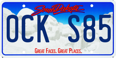 SD license plate 0CKS85