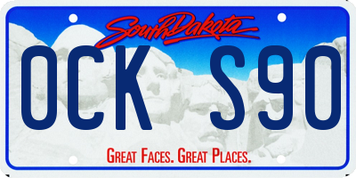 SD license plate 0CKS90