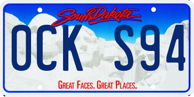SD license plate 0CKS94
