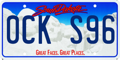 SD license plate 0CKS96