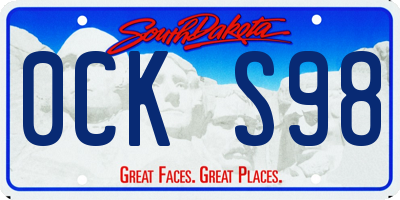 SD license plate 0CKS98