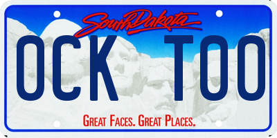 SD license plate 0CKT00
