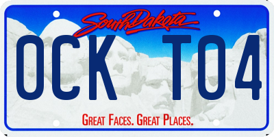 SD license plate 0CKT04