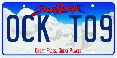 SD license plate 0CKT09