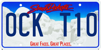 SD license plate 0CKT10