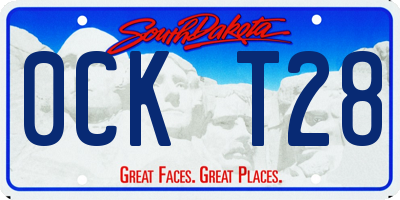 SD license plate 0CKT28