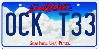 SD license plate 0CKT33