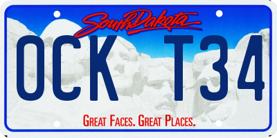 SD license plate 0CKT34