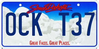 SD license plate 0CKT37