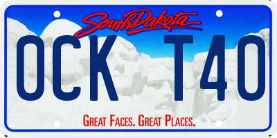 SD license plate 0CKT40