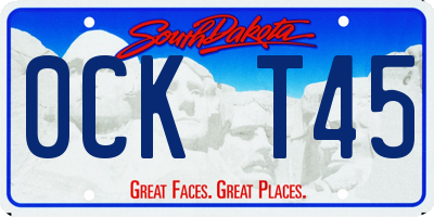 SD license plate 0CKT45