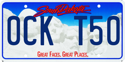 SD license plate 0CKT50
