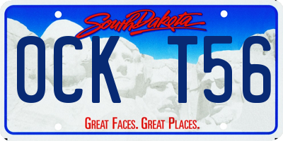 SD license plate 0CKT56