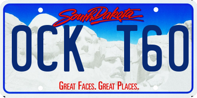SD license plate 0CKT60