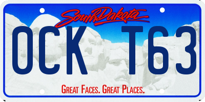 SD license plate 0CKT63