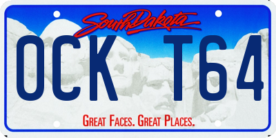 SD license plate 0CKT64