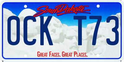SD license plate 0CKT73