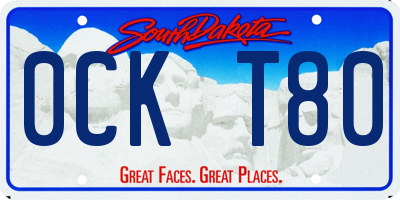 SD license plate 0CKT80