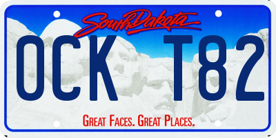 SD license plate 0CKT82