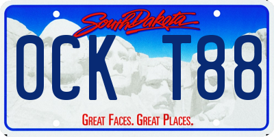 SD license plate 0CKT88