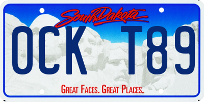 SD license plate 0CKT89