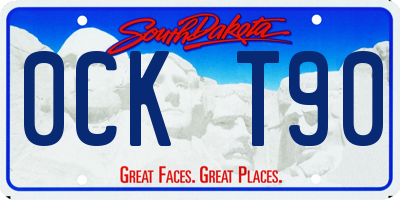 SD license plate 0CKT90