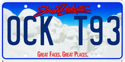 SD license plate 0CKT93