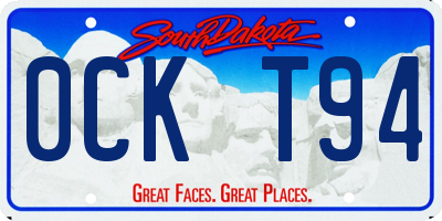 SD license plate 0CKT94