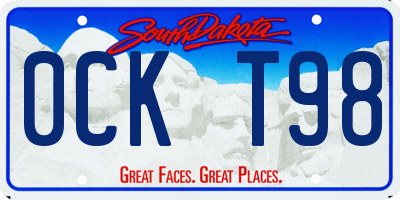 SD license plate 0CKT98