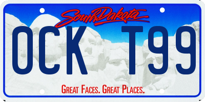 SD license plate 0CKT99