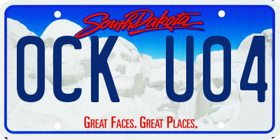 SD license plate 0CKU04